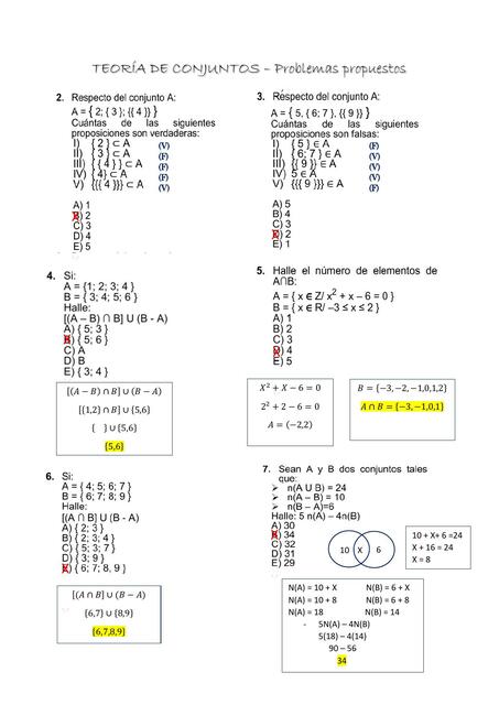 Teoría de conjuntos resueltos