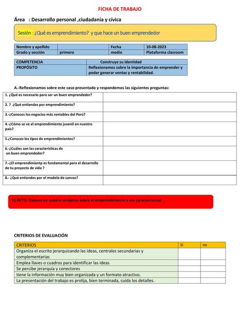 Desarrollo personal , ciudadanía y cívica