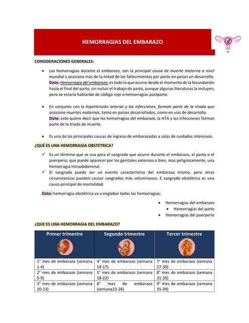 Hermorragias del embarazo