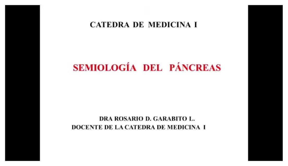 Semiología del páncreas