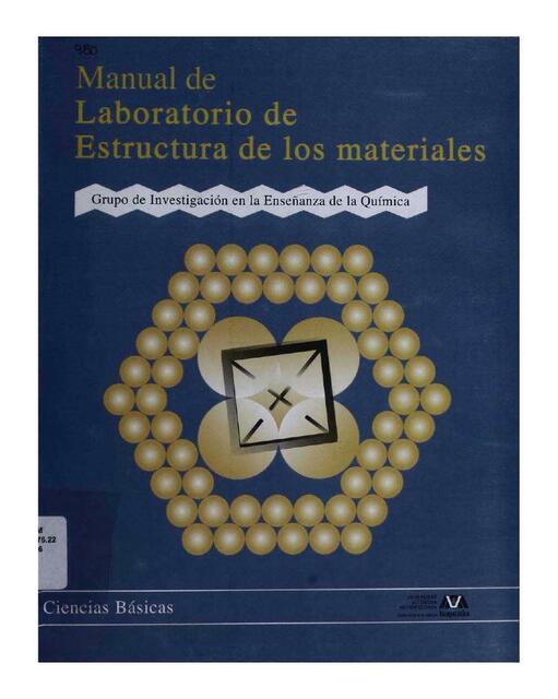 Manual de laboratorio de estructura De Los materiales