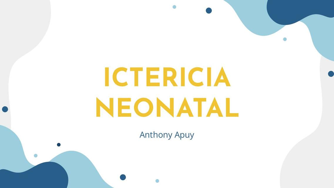 Ictericia Neonatal