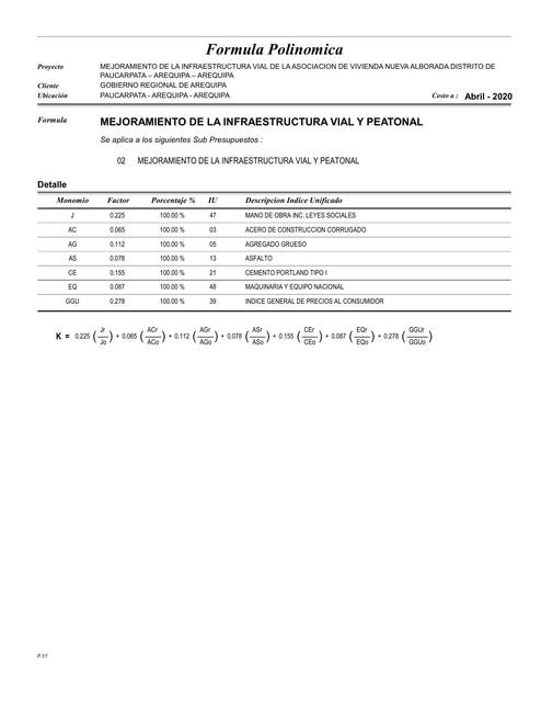 Fórmula Polinómica 