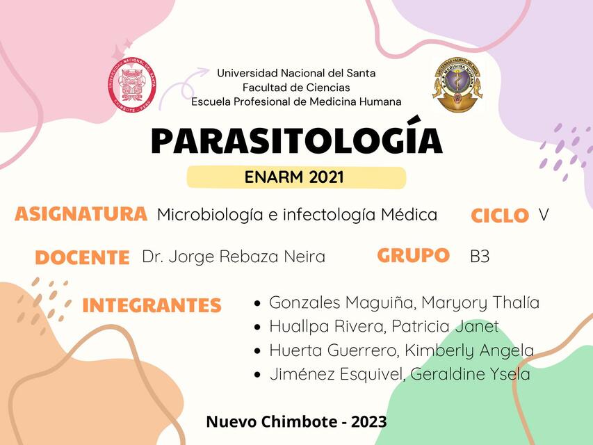 Parasitología: Protozoarios y Helmintos