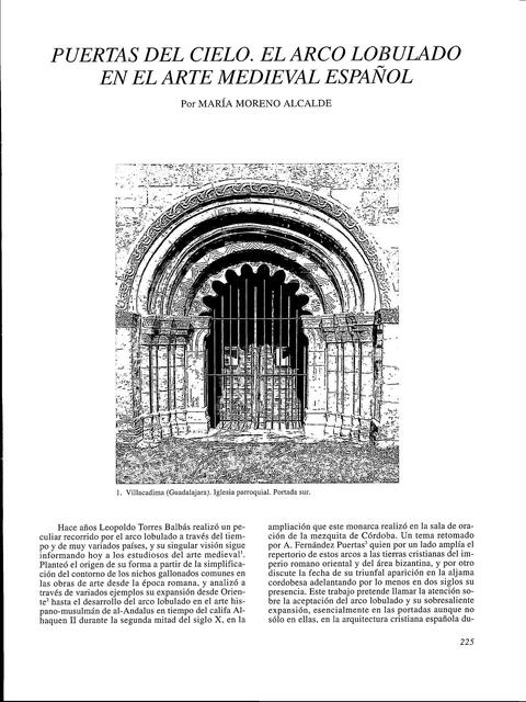 Puertas del cielo el arco lobulado en el arte medieval español 