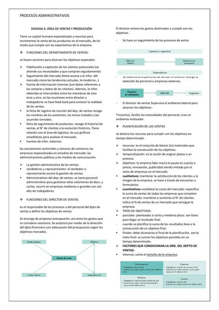 Semana 6: ventas y producción 