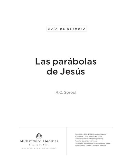 Las parabolas de Jesus Guia de estudio