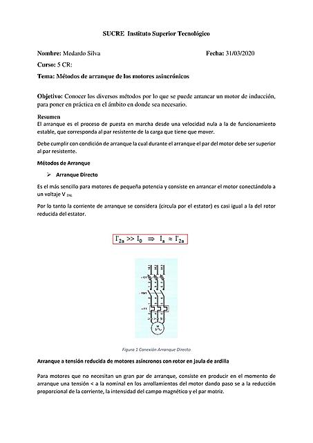 Métodos de arranque de los motores asincrónicos