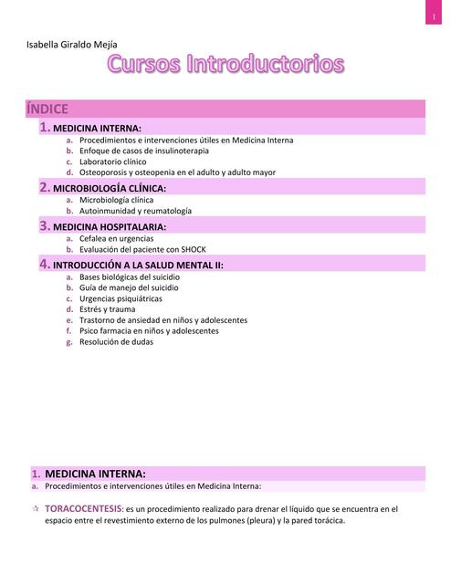 Flashcards de Procedimientos en medicina interna, generalidades de ...