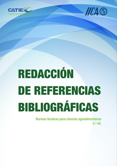 Redacción de Referencias Bibliográficas 