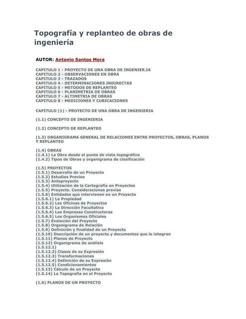 Topografía y Replanteo de Obras de Ingeniería 