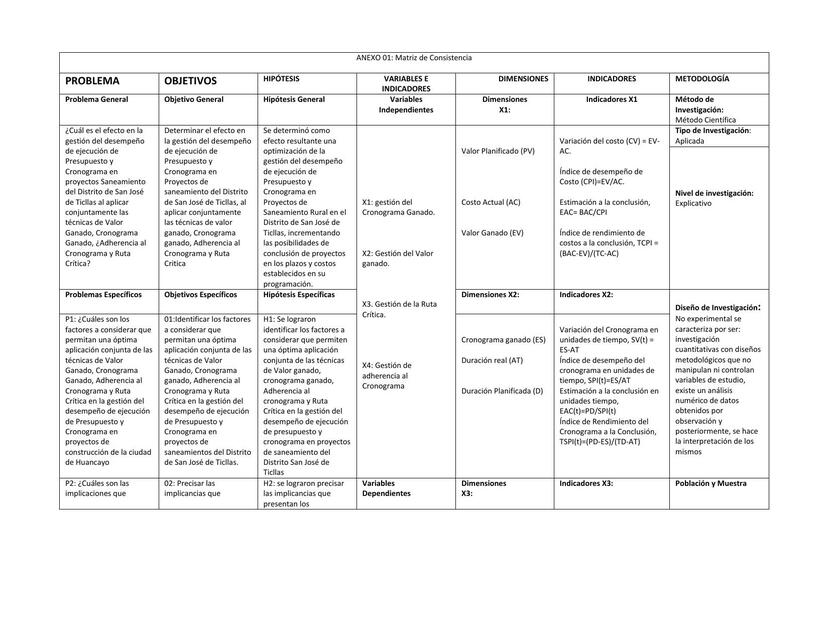 Matriz de Consistencia