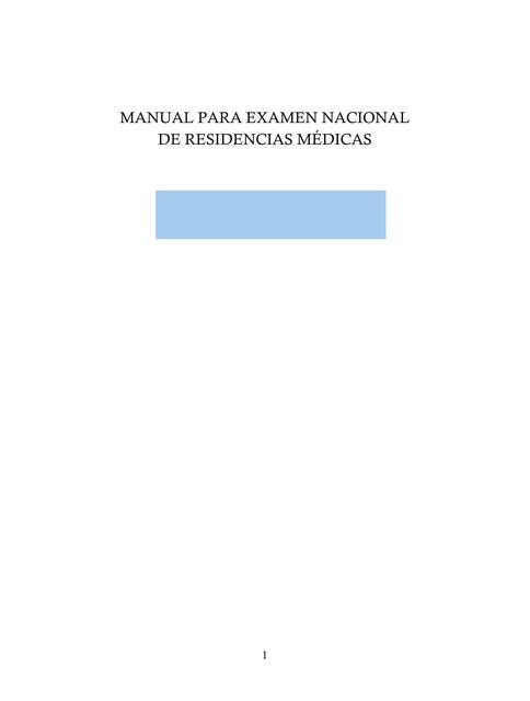 Manual Para Examen Nacional De Residencias Médicas | DRA K | UDocz