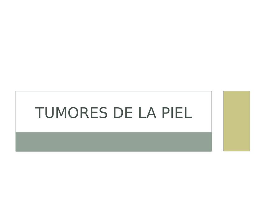 Tumores de la piel