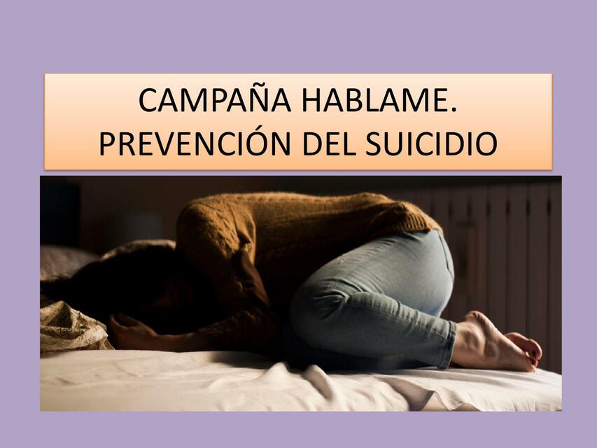 Prevención del suicido 