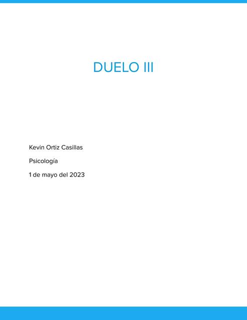 Duelo III