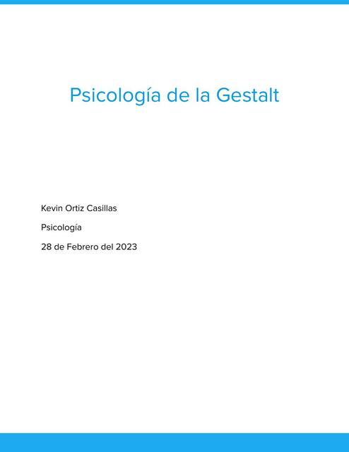 Psicología de la Gestalt