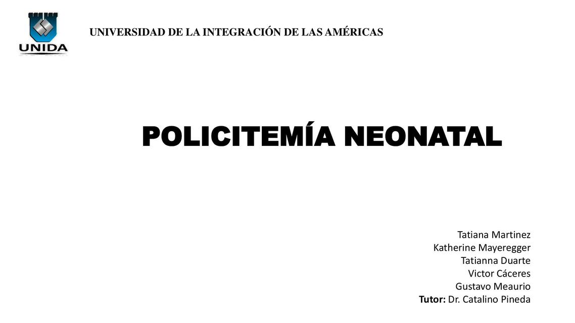 Policitemia Neonatal 