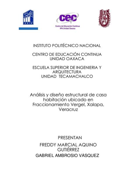 Análisis y Diseño Estructural de casa habitación ubicado en Veracruz 