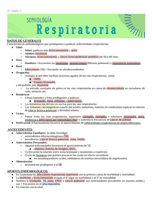 Semiología Respiratoria 