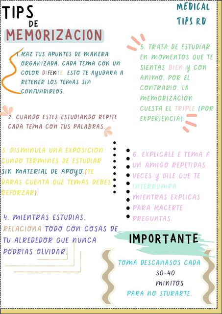 Tips de Memorización