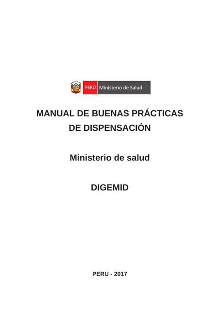 Manual de buenas prácticas de dispensación