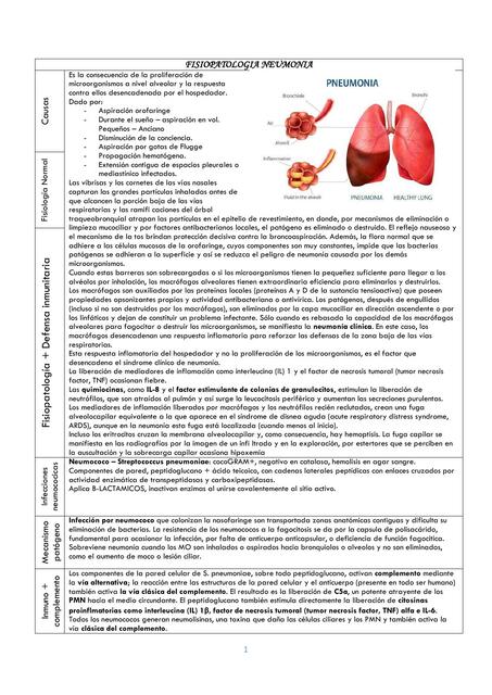 Fisiopatología neumonia, derrame pleural, neumotorax, Sme. Mediastinico