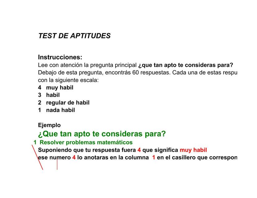 Test de aptitudes