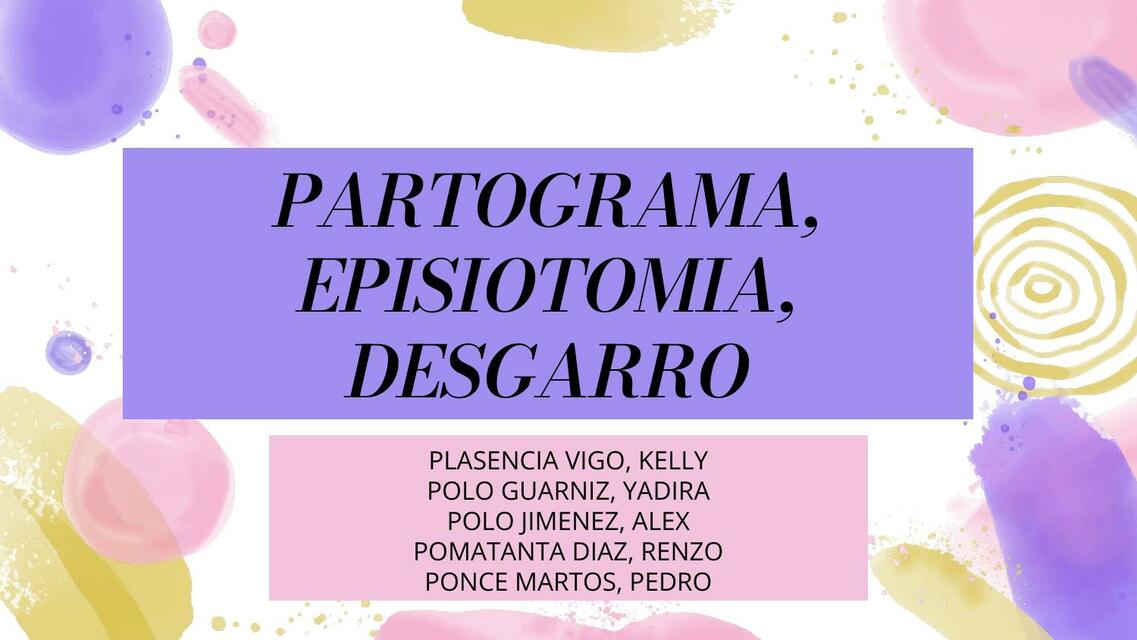 Partograma episiotomía desgarro