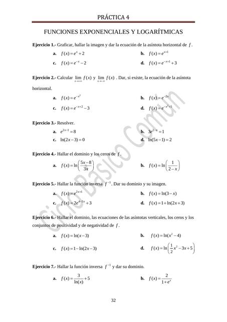 Funciones Exponenciales Y Logarítmicas Santi Romero Udocz 2818