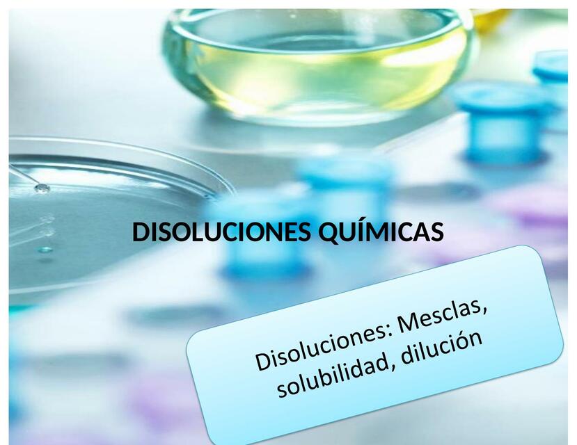 Disoluciones quimicas