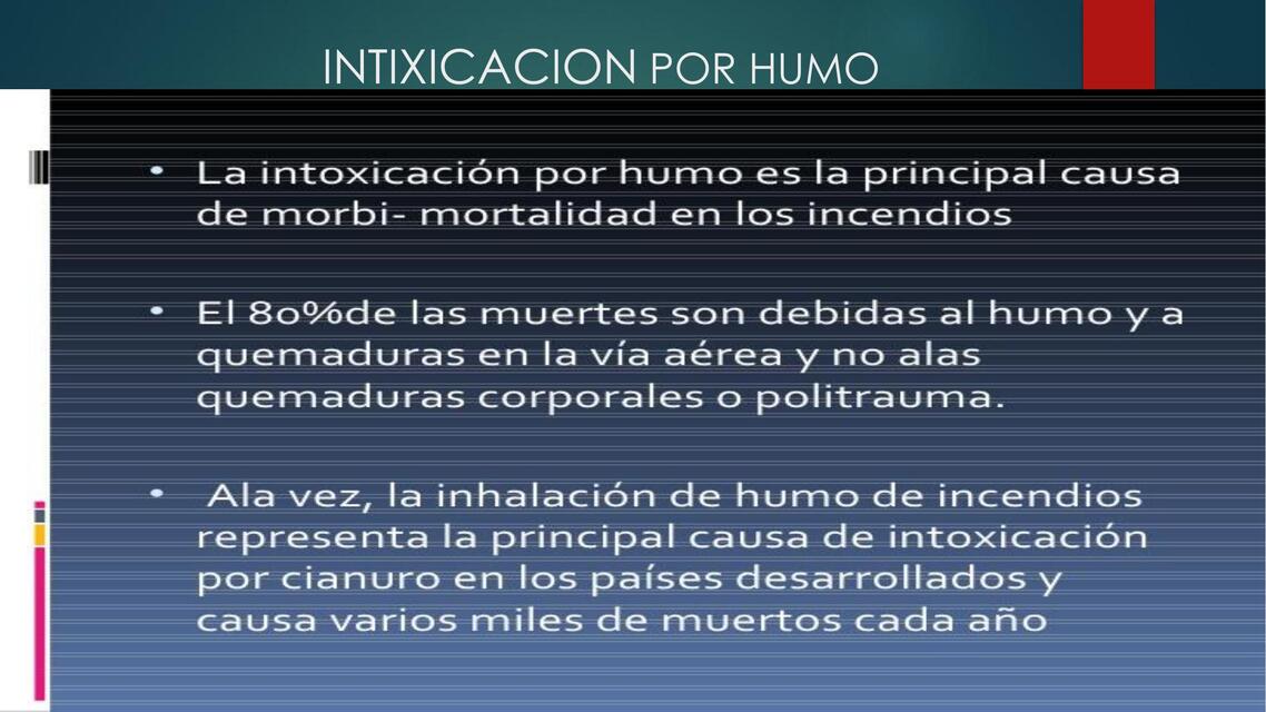 Intoxicación por humo 