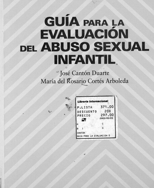 Guía Para La Evaluación Del Abuso Sexual Infantil Rut Laybelis Encarnacion Udocz 7381