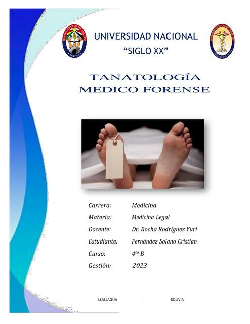 Tanatología Médico Forense 