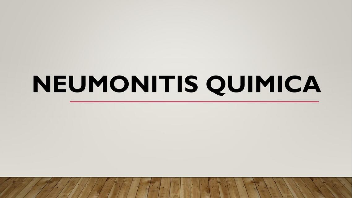 Neumonitis química 