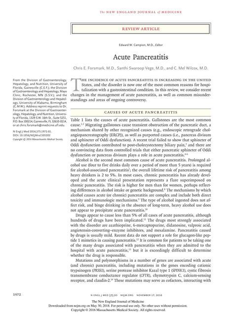 Acute Pancreatitis 