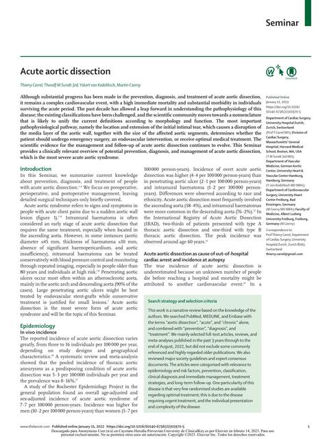 Acute aortic dissection