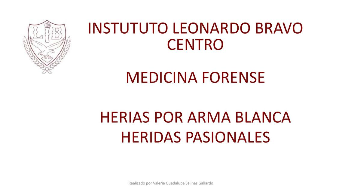 Heridas por arma blanca 