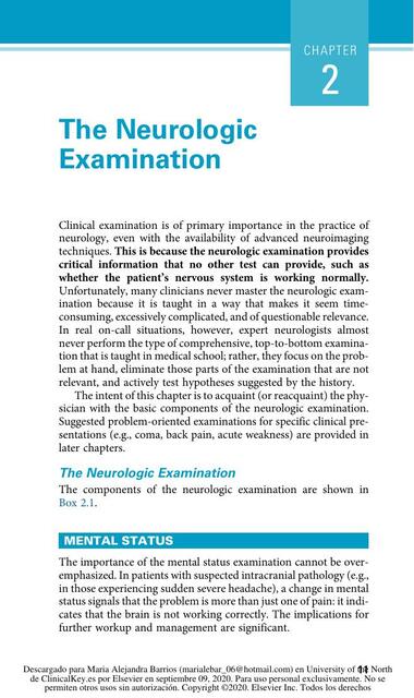 The Neurologic Examination 