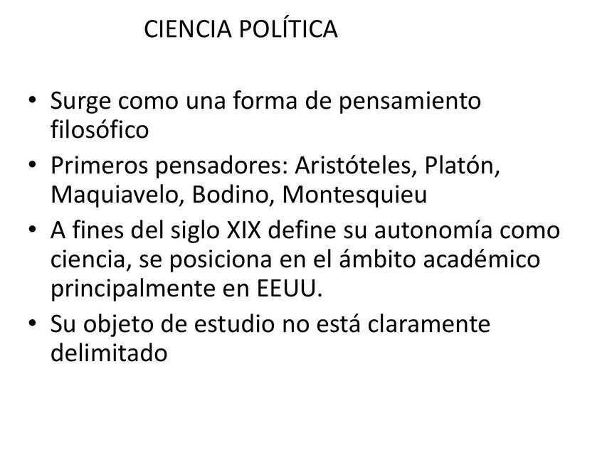 Ciencia Política 