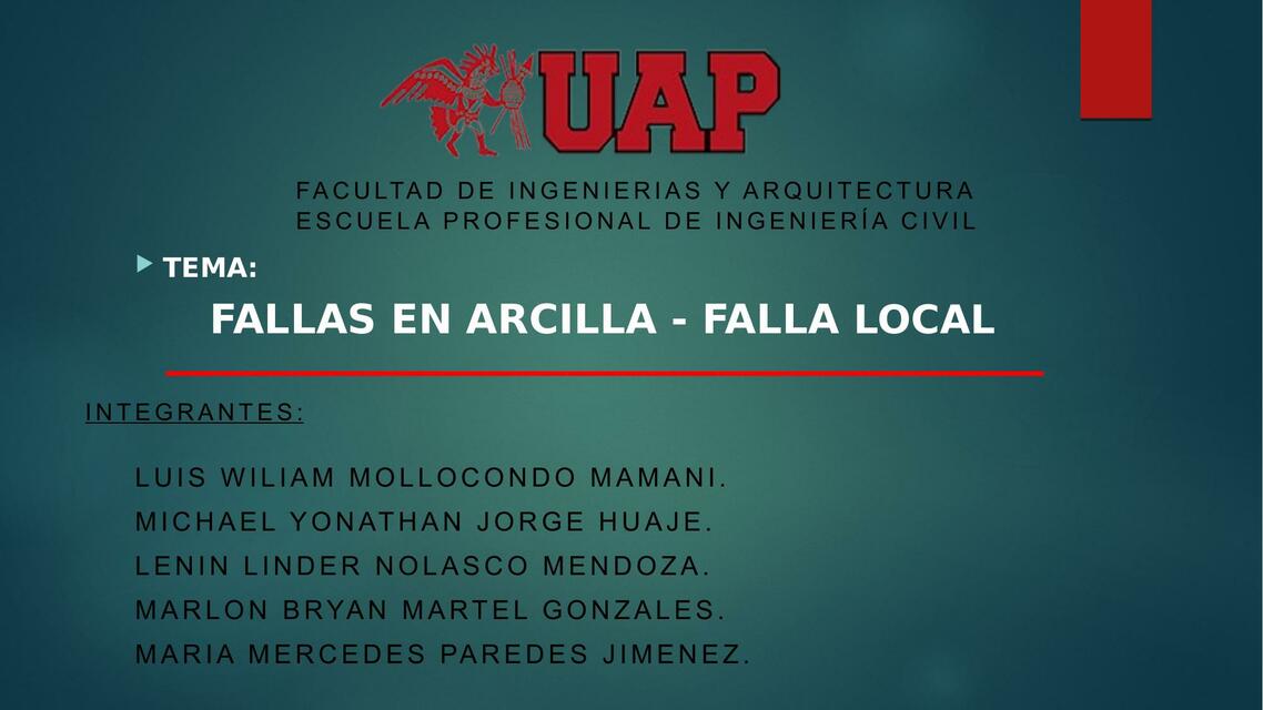 Trabajo Fallas en arcilla  N1