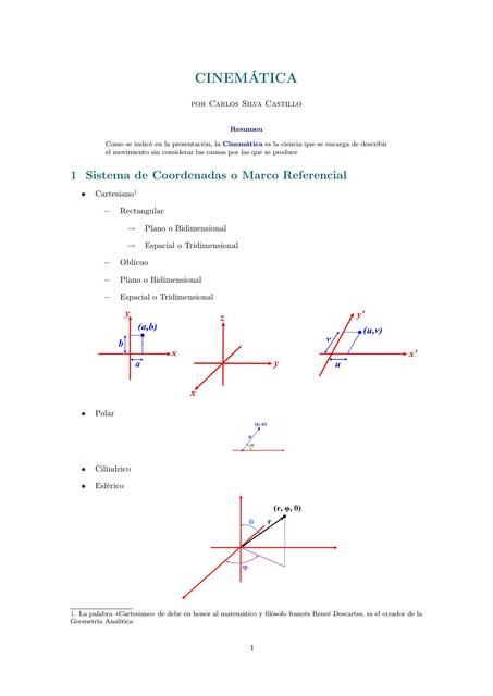 Introducción a la Cinemática