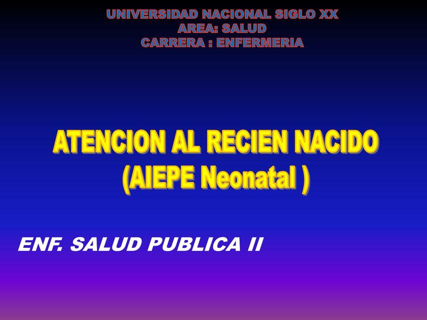 Atención al Recién Nacido 