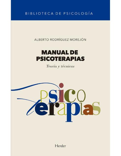 Manual de Psicoterapias