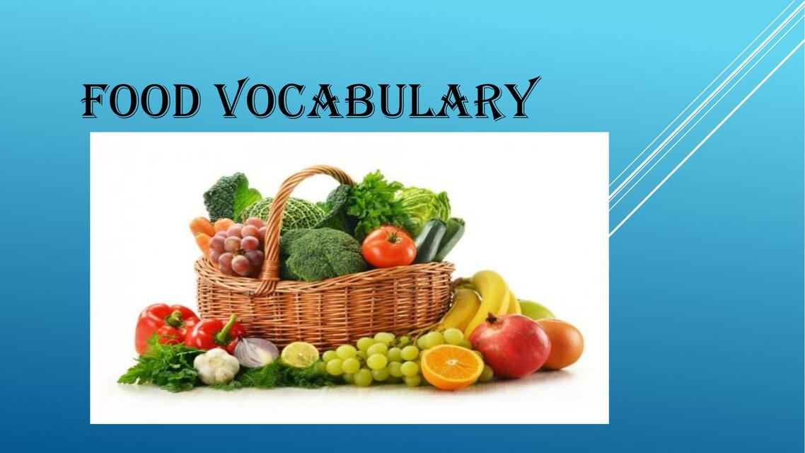 Vocabulario de alimentos 