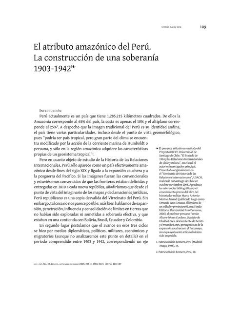 El atributo amazónico del Perú. La construcción de una soberanía 1903-1942