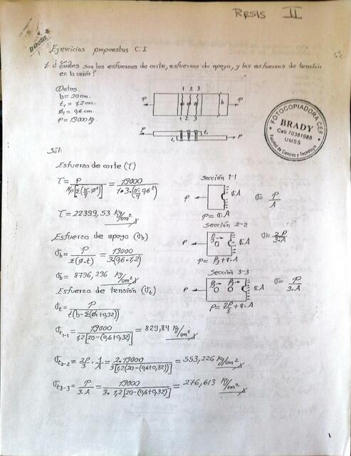 Ejercicios resuletos - Resistencia de materiales 2