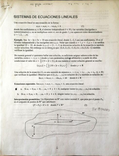 Guías de estudio - Sistemas de ecuaciones lineales