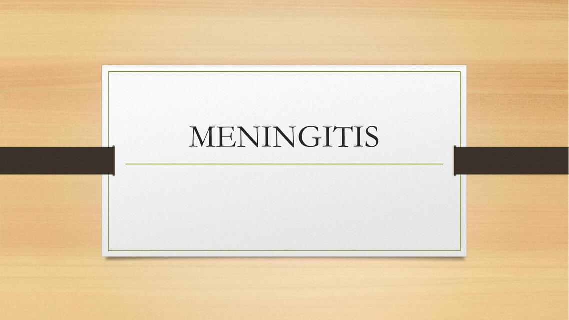 Meningitis 