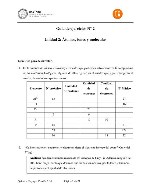 Guía de ejercicios y problemas de la clase 2